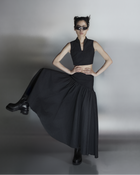 A-JANE SS25 Urane Plunged Neck Cropped Top