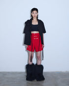 A-JANE RuRu Ruffle Oversized Wrap Top