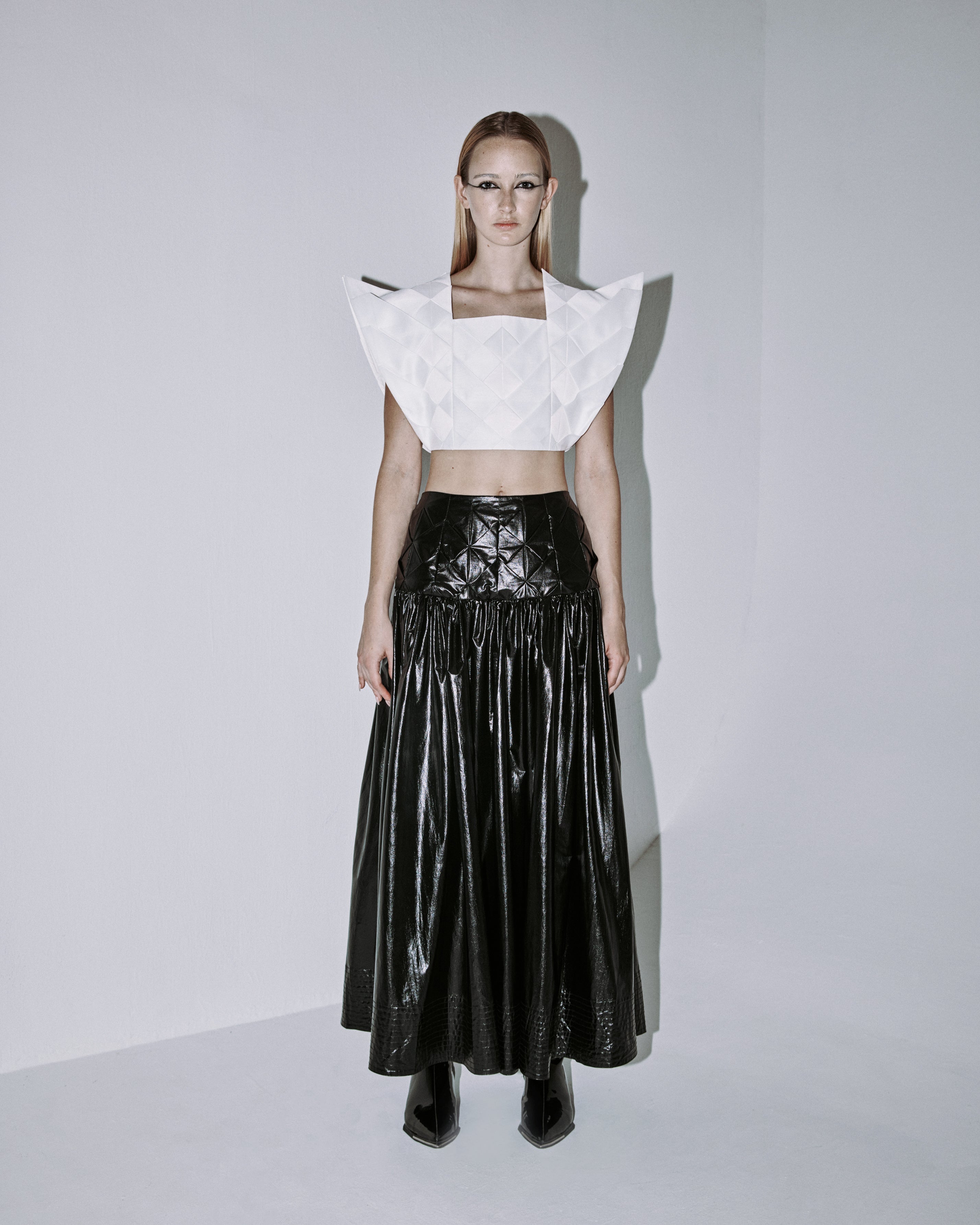 A-JANE Vannti Origami Midi Skirt