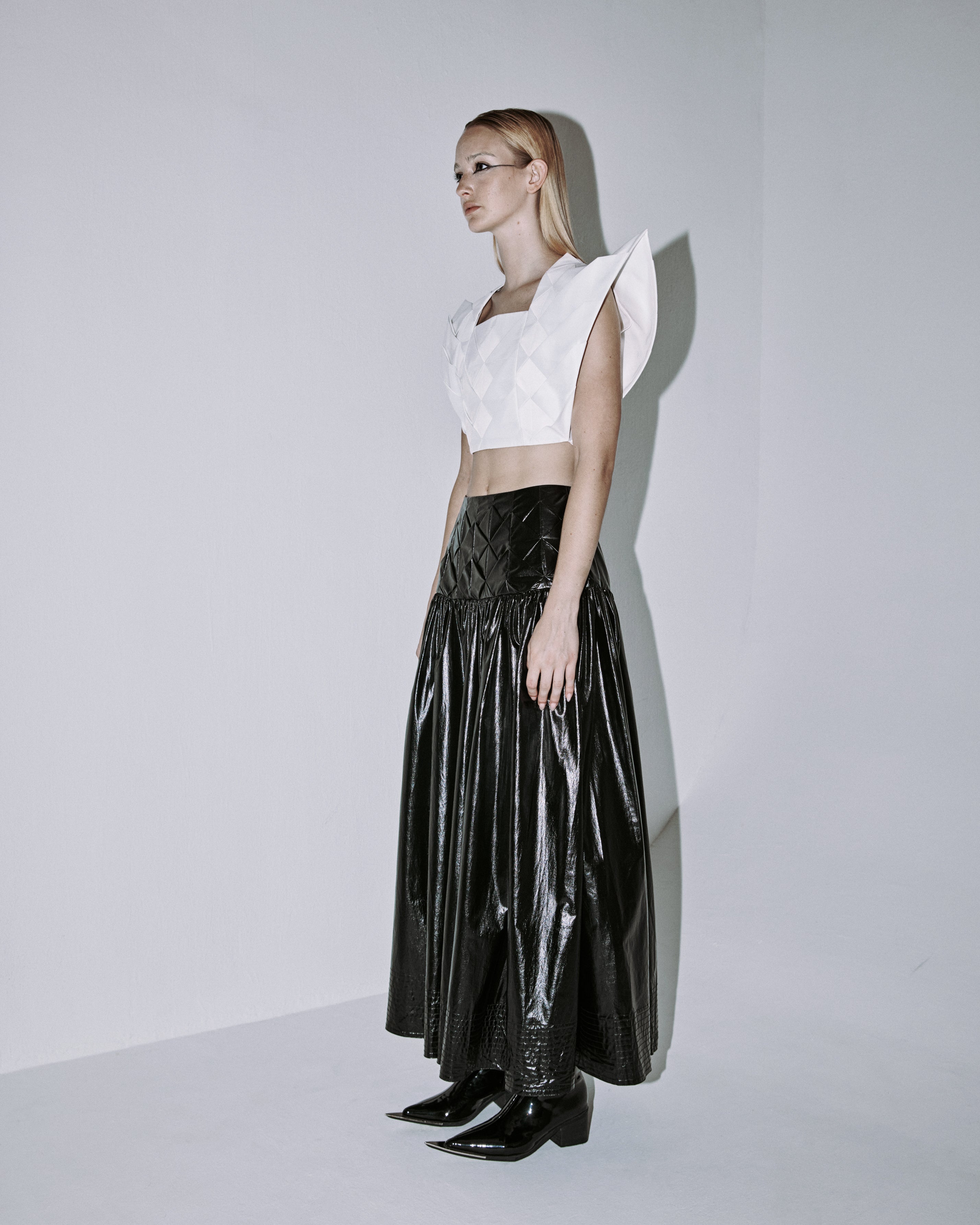 A-JANE Vannti Origami Midi Skirt