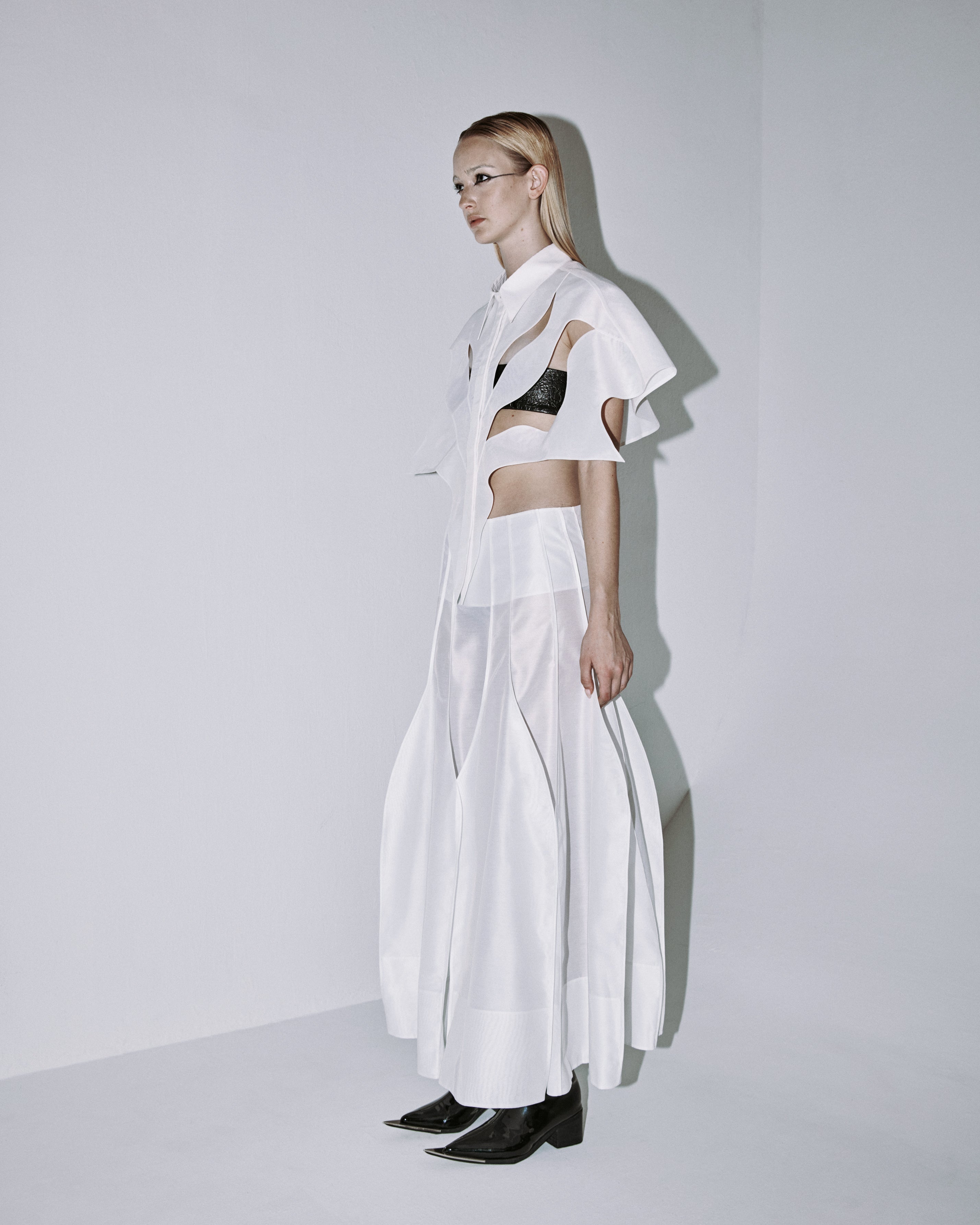 A-JANE Babb Wave Maxi Skirt
