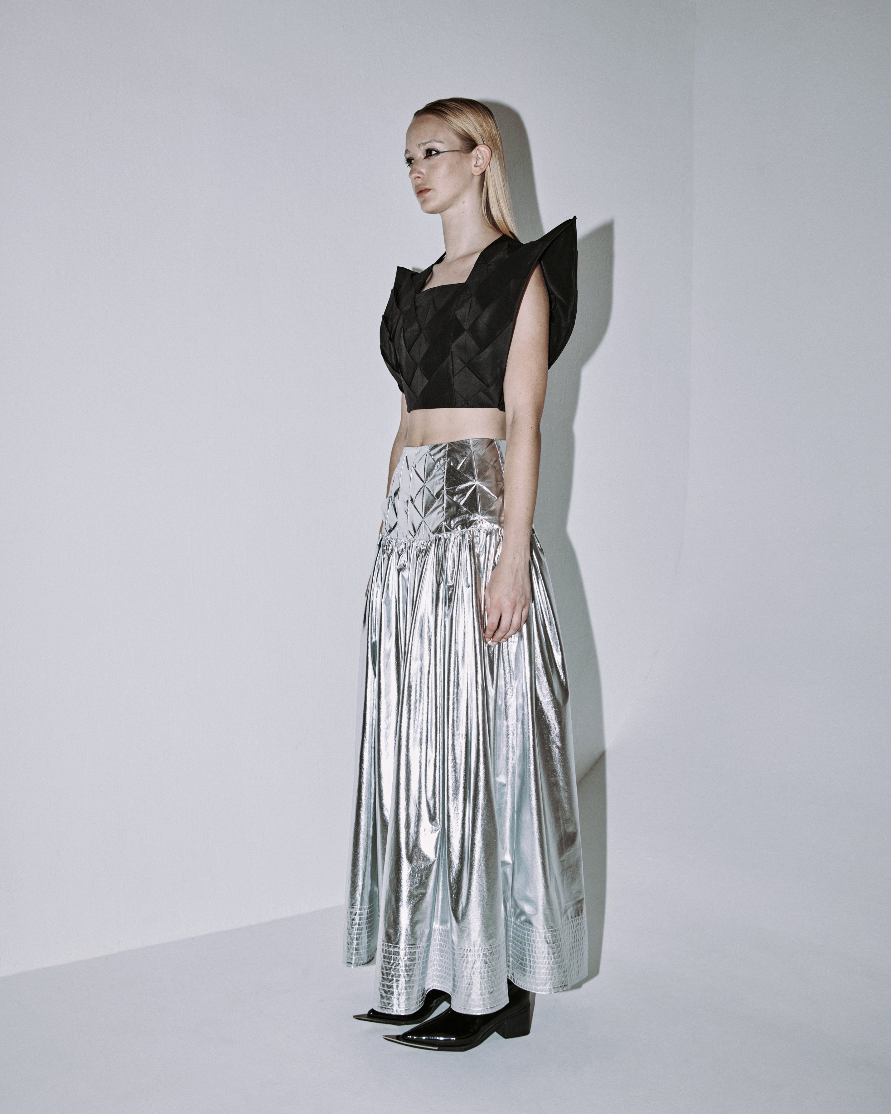 A-JANE Vannti Origami Midi Skirt