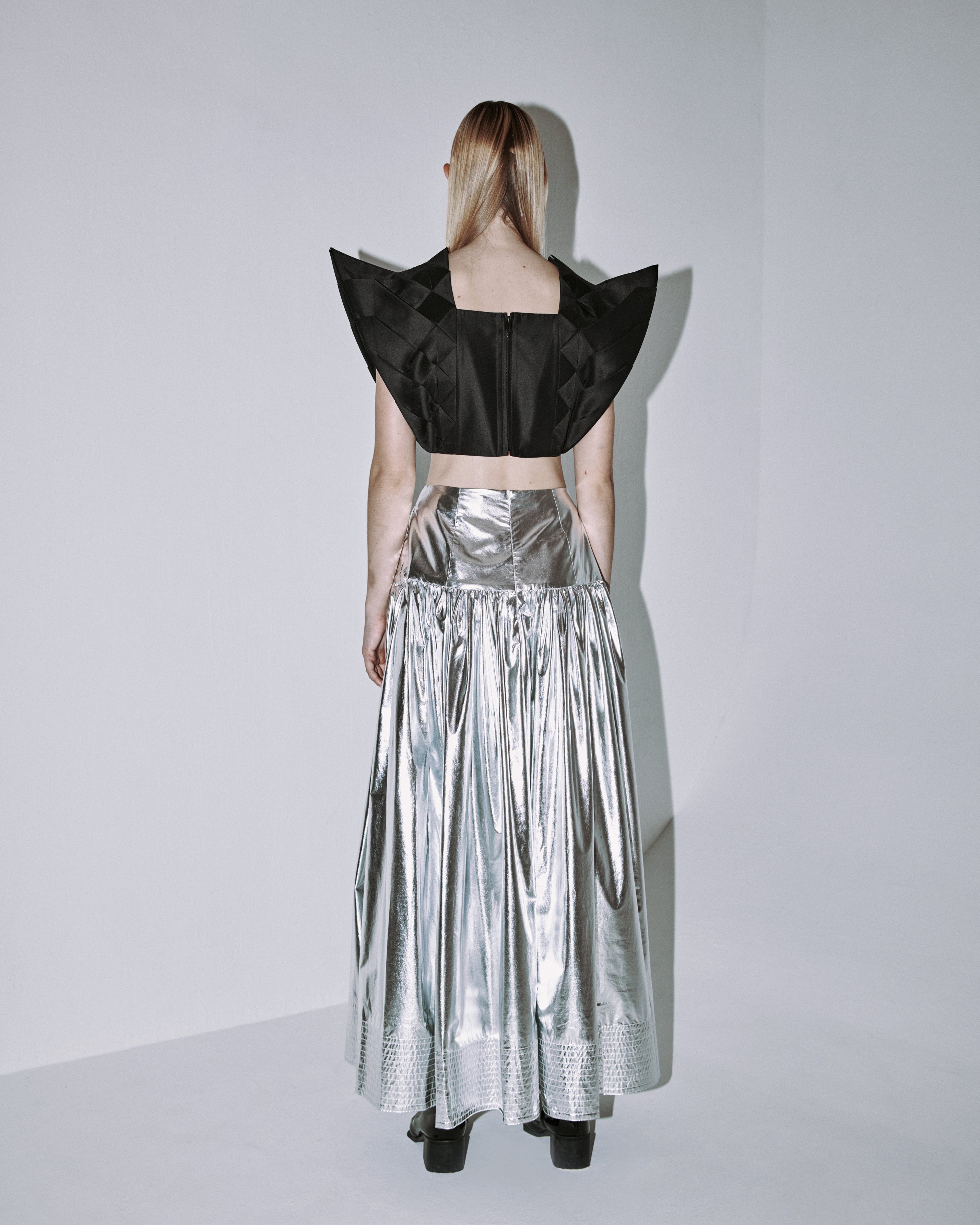 A-JANE Vannti Origami Midi Skirt