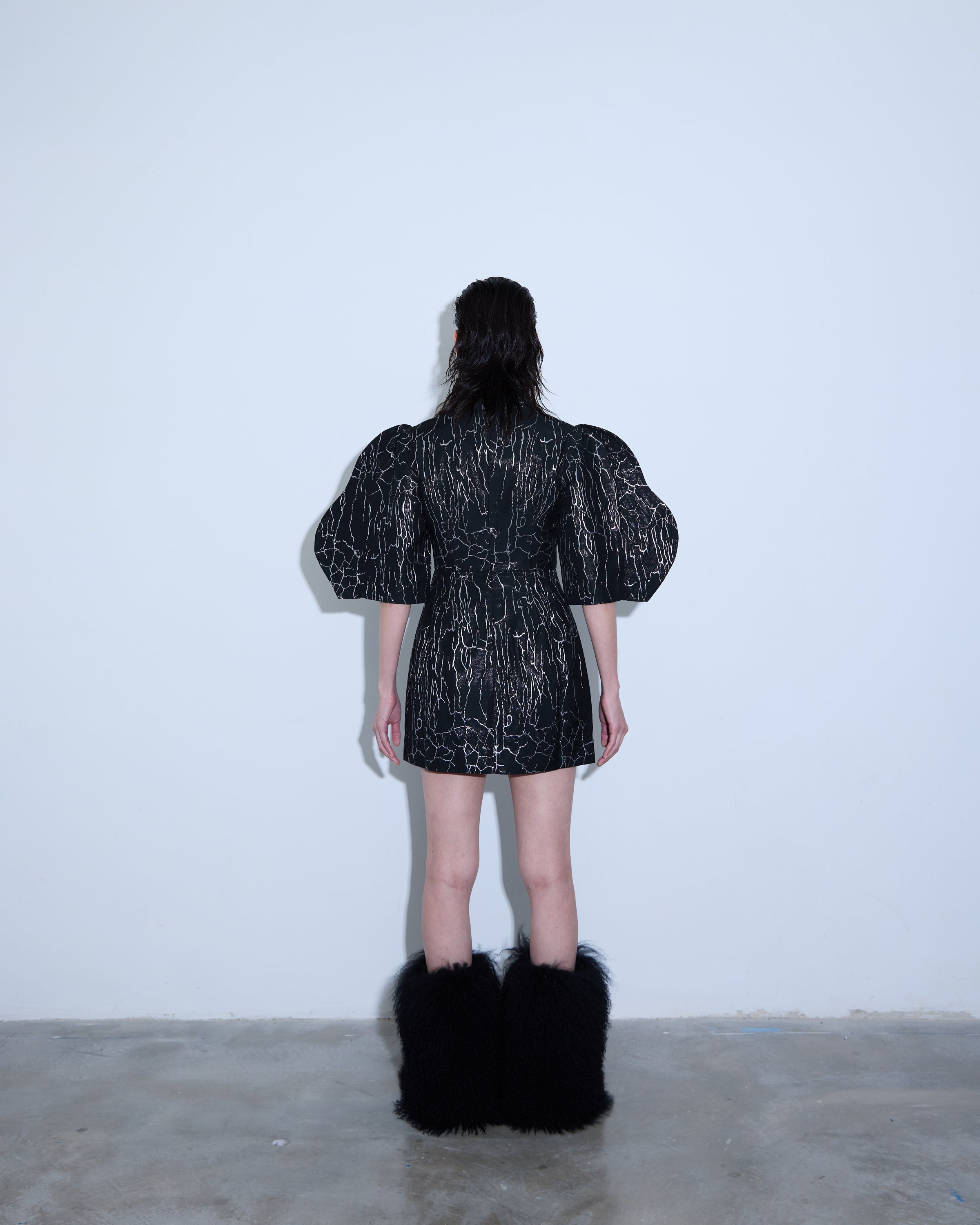A-JANE Zennee Embellished Balloon Sleeve Dress