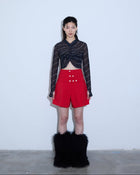 A-JANE Digi Gathered Logo Long Sleeves Crop Top