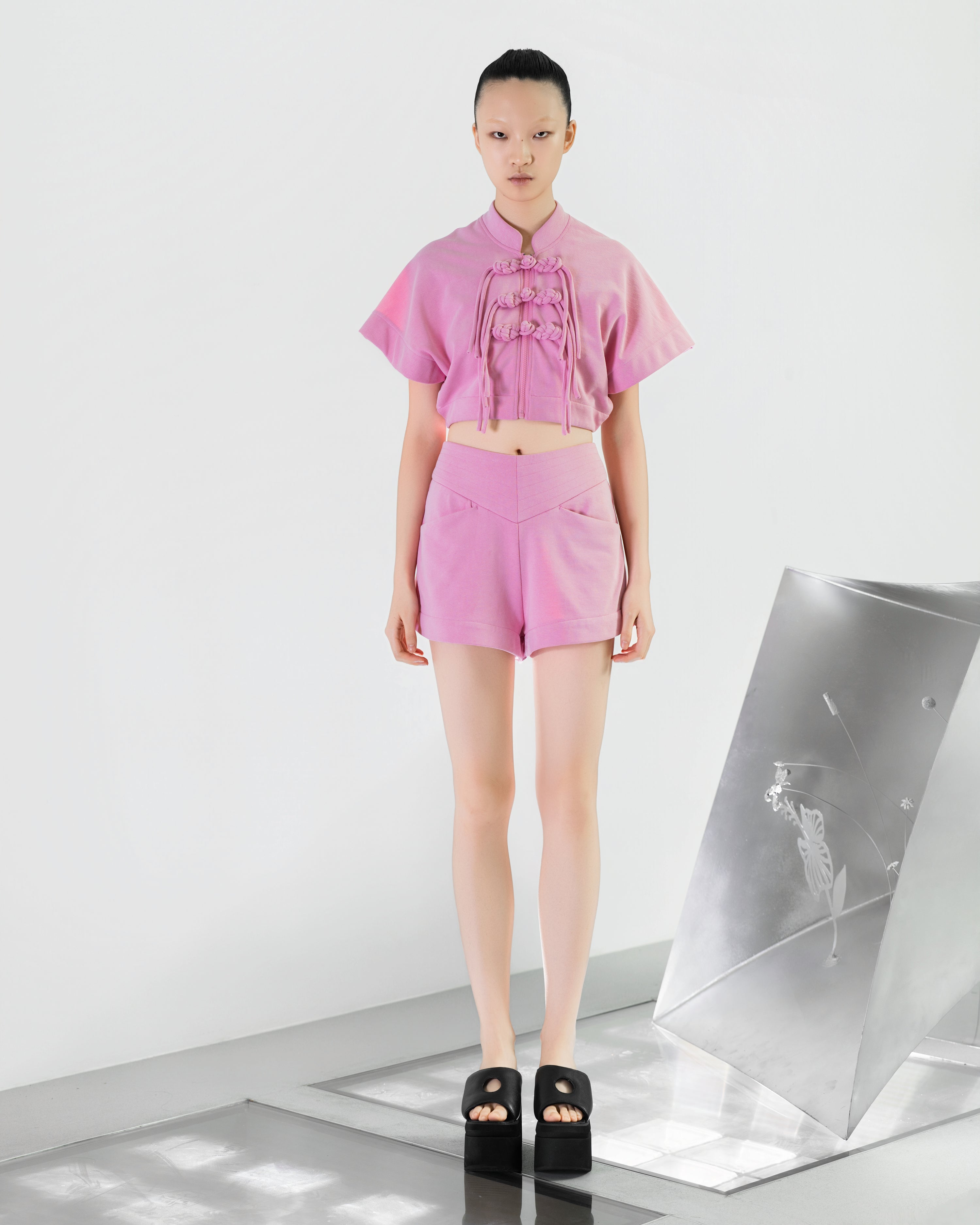 NOIZ N8SP2 High-Waisted Cotton Shorts