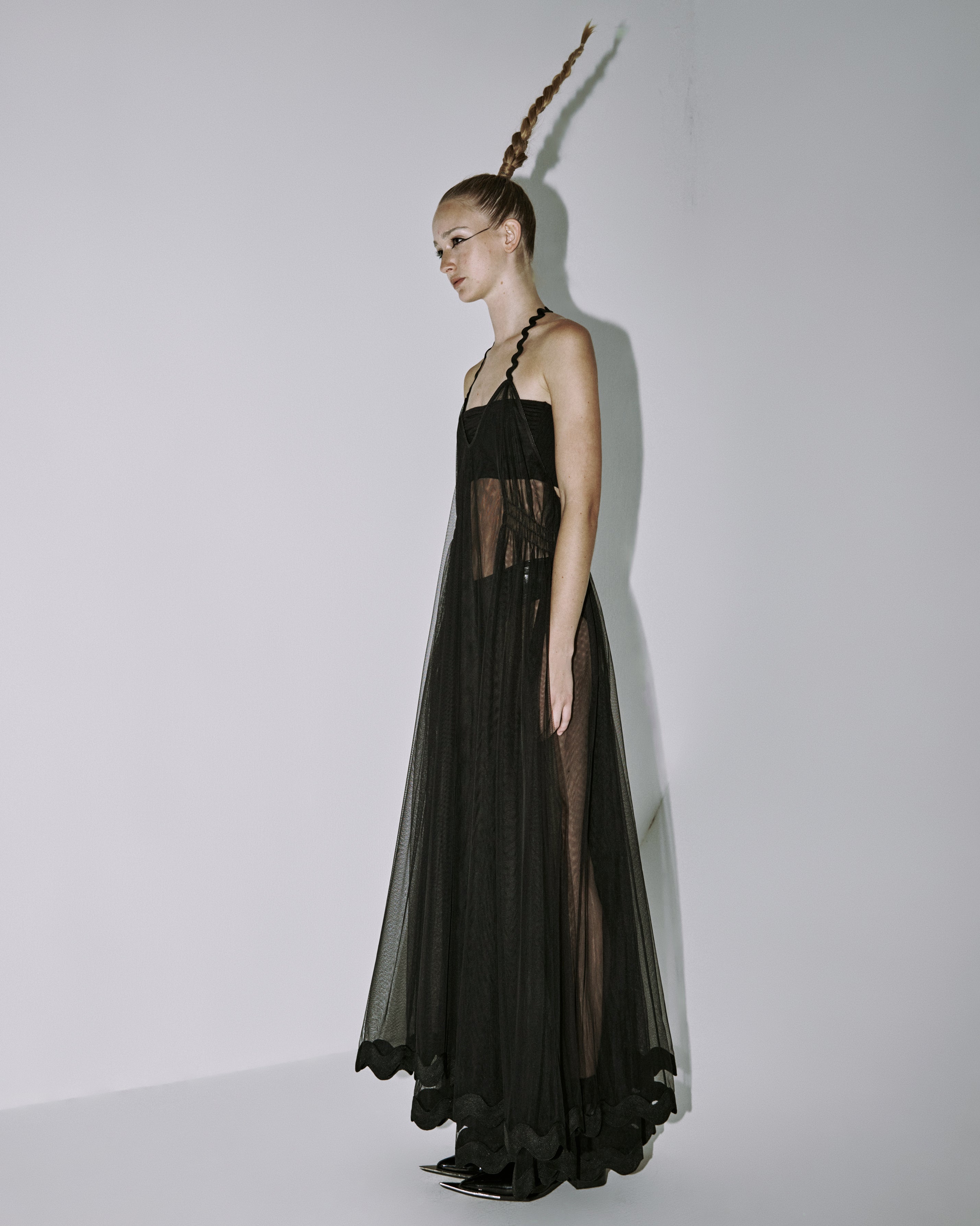 A-JANE Yyenn Wavy Straps Tulle Dress