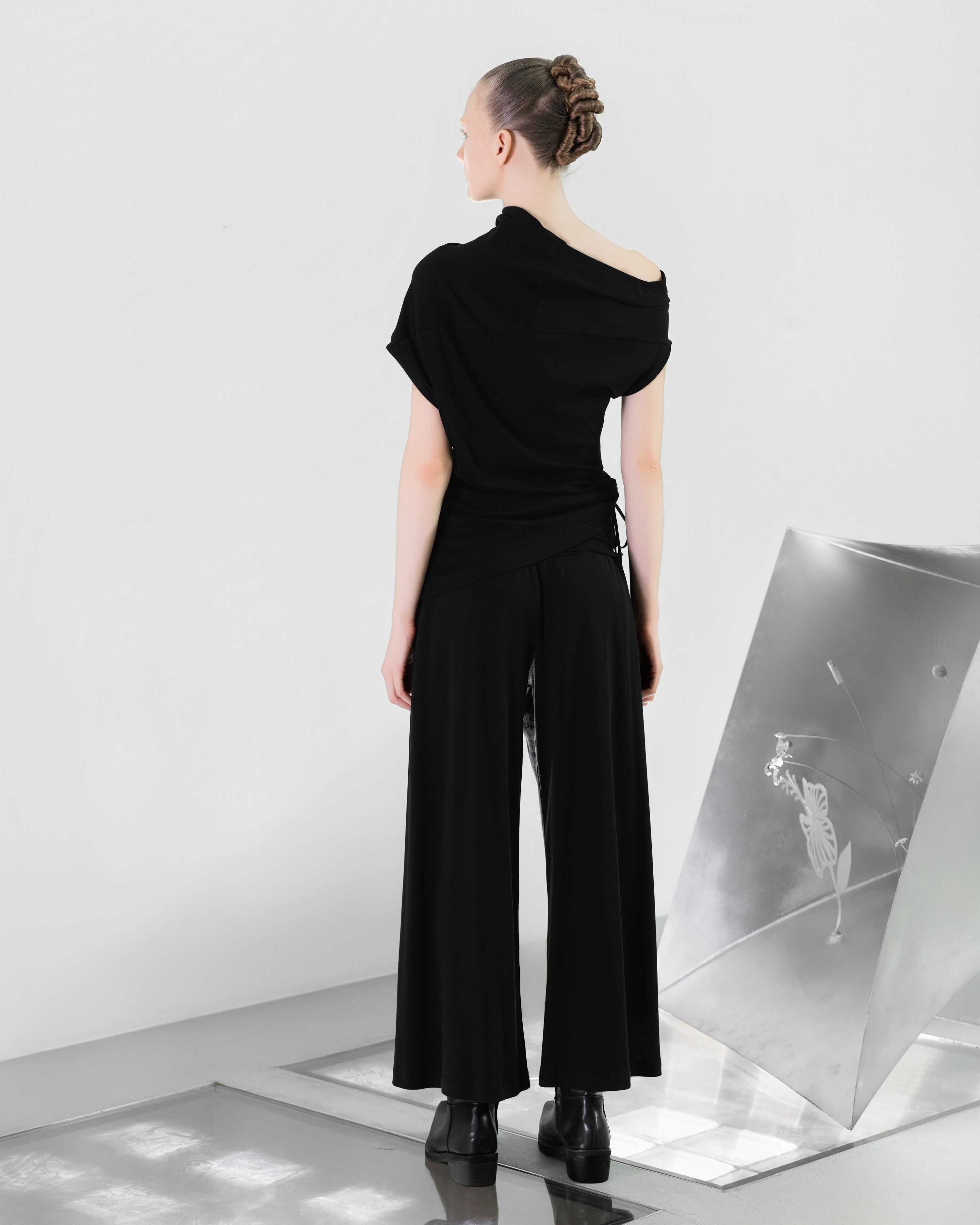 A-JANE SINNE Wide-Legs Knit Long Pants