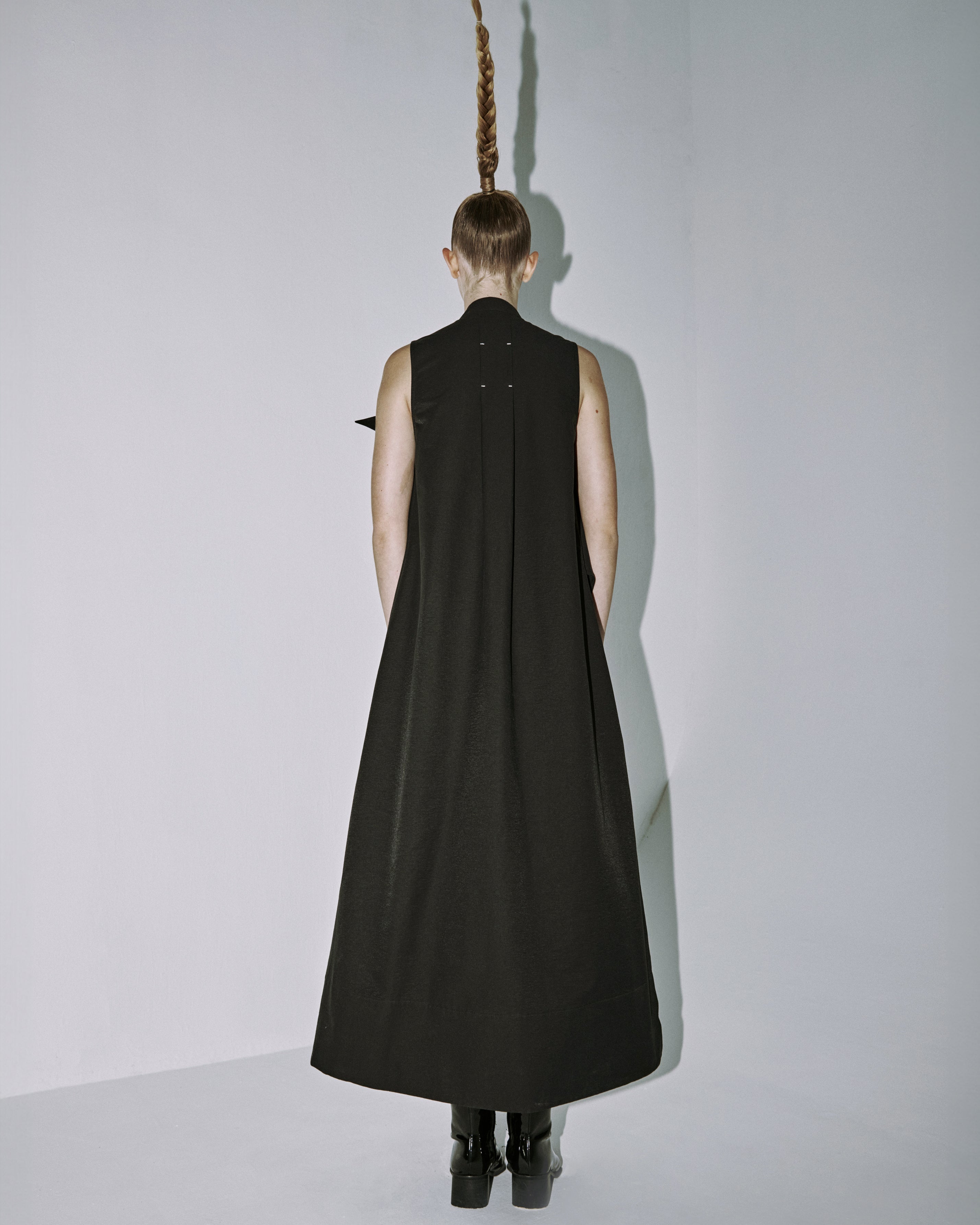 A-JANE Splat Asymmetrical Spiked Maxi Dress