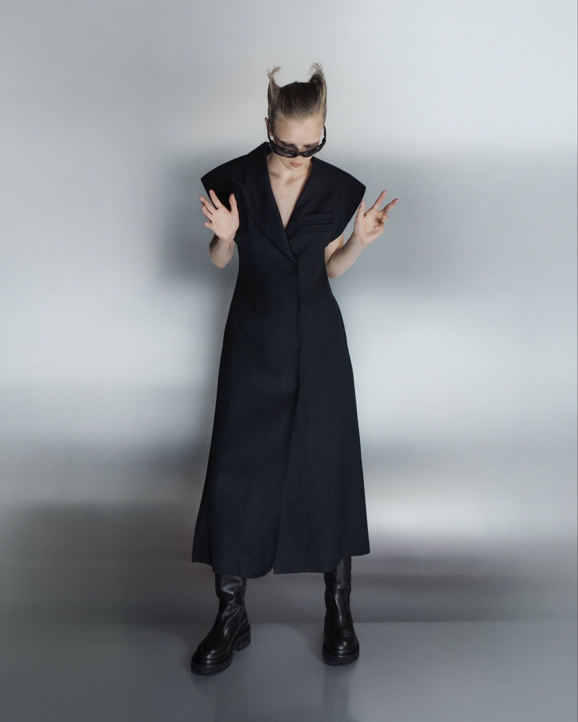 A-JANE Kavana Asymmetrical Collar Blazer Dress A-JANE Kavana Asymmetrical Collar Blazer Dress