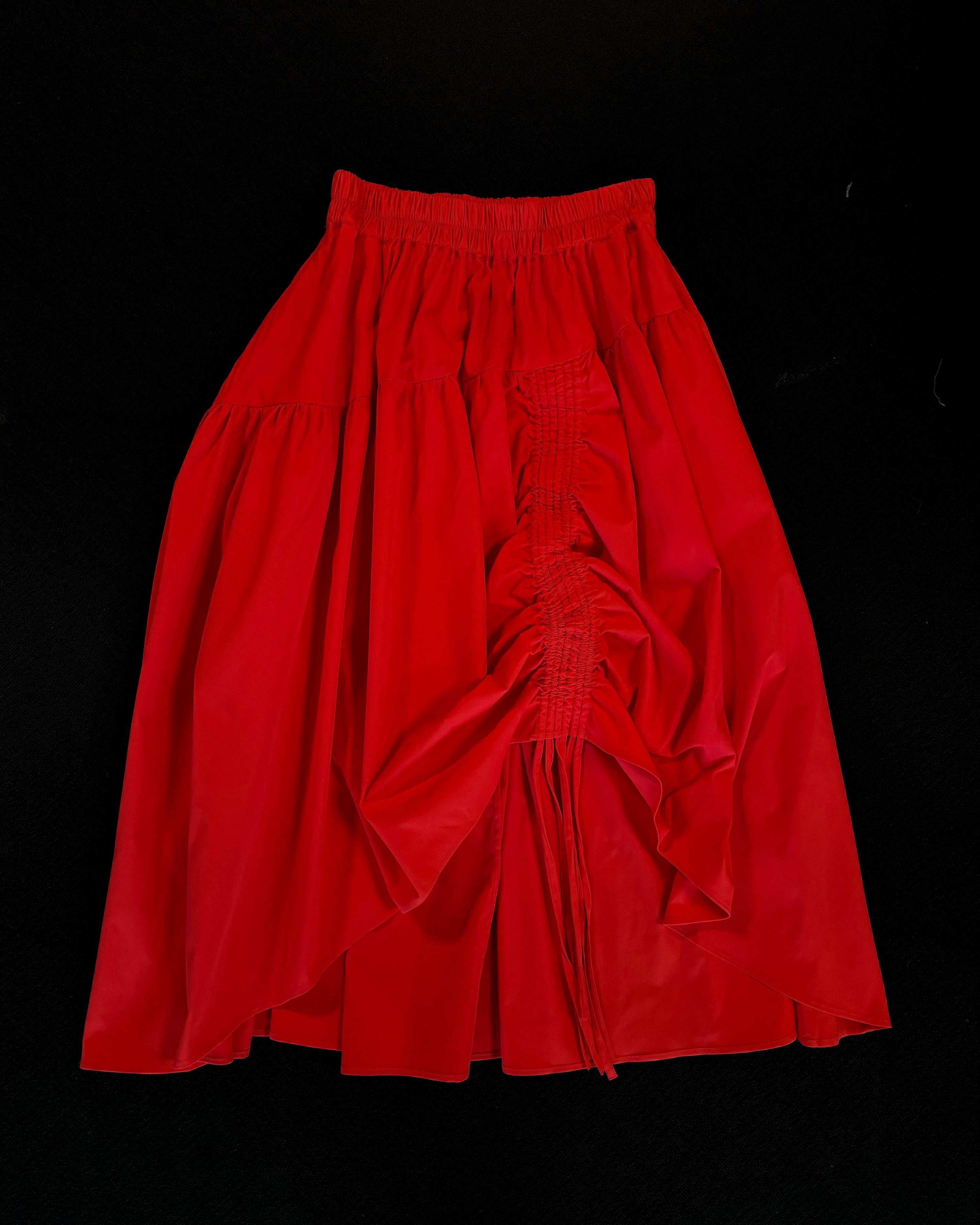NOIZ N8SK4 Layered Drawstring O-Shape Skirt