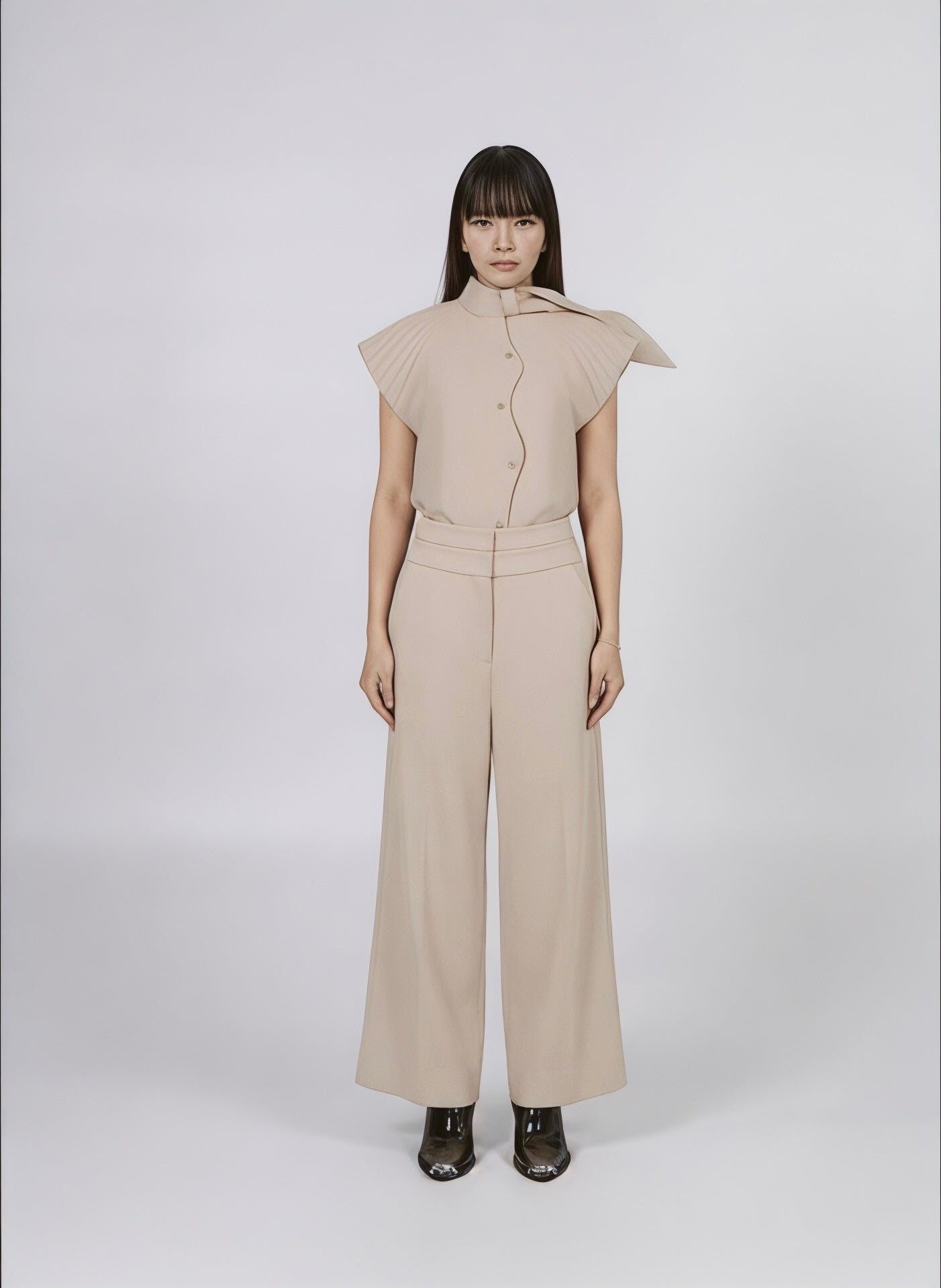 A-JANE Mavi Double Waistband Cropped Tailored Pants