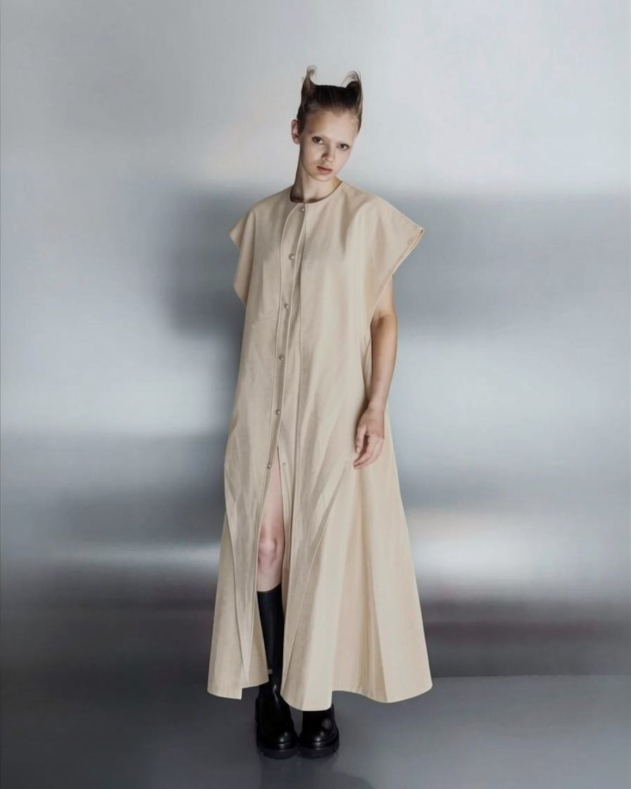 A-JANE SS25 Plein Oversized Collar Dress
