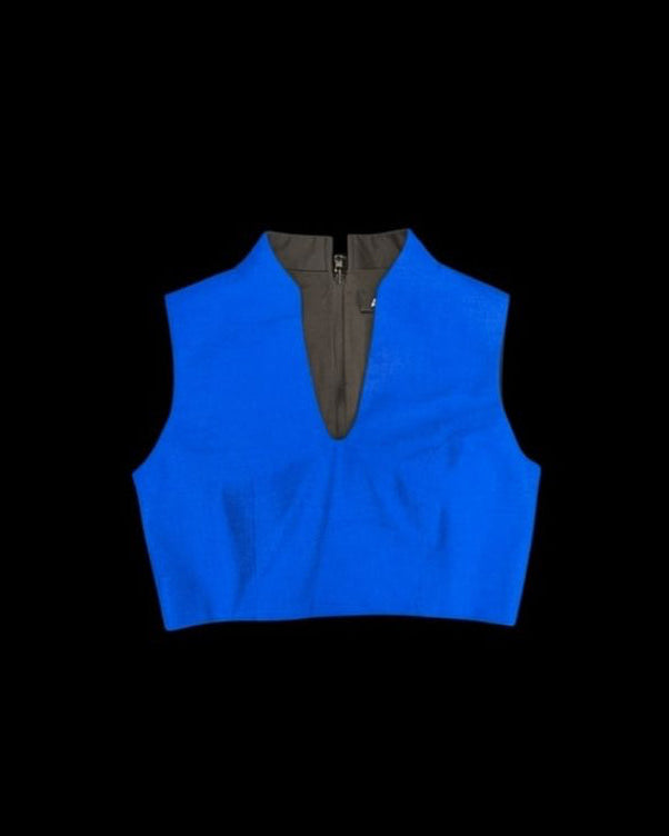 A-JANE SS25 Urane Plunged Neck Cropped Top