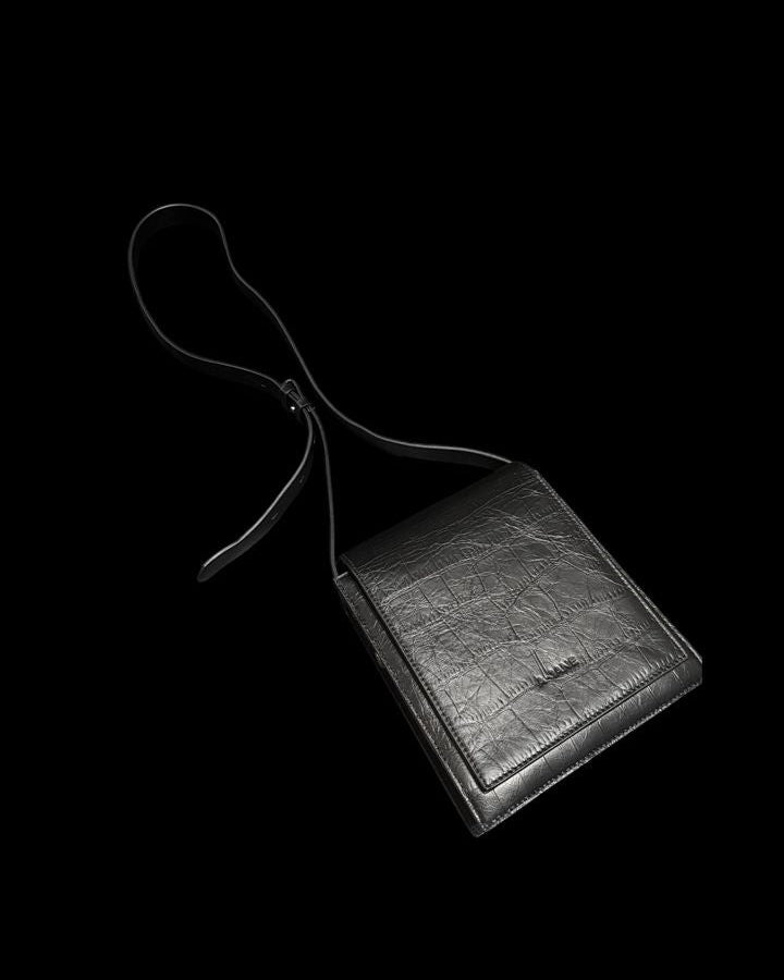 A-JANE Embossed Leather Crossbody Bag