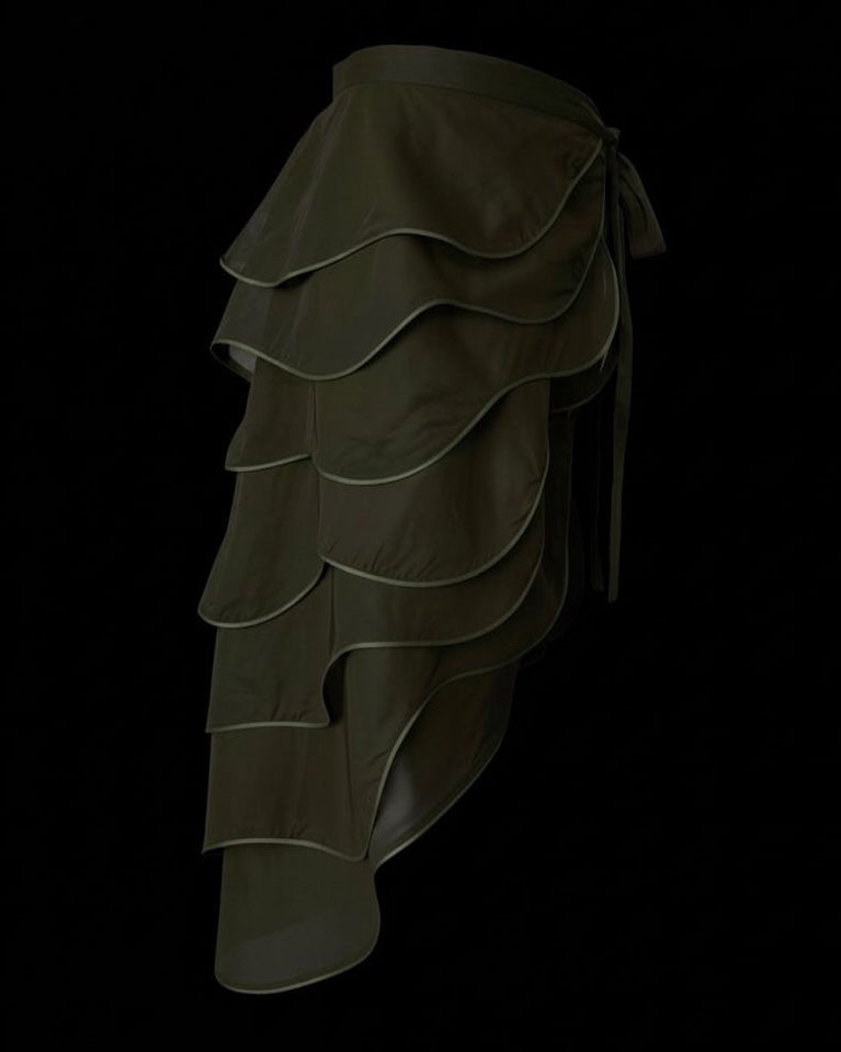 A-JANE Jasse Multi-Layered Wavy Wrap Skirt