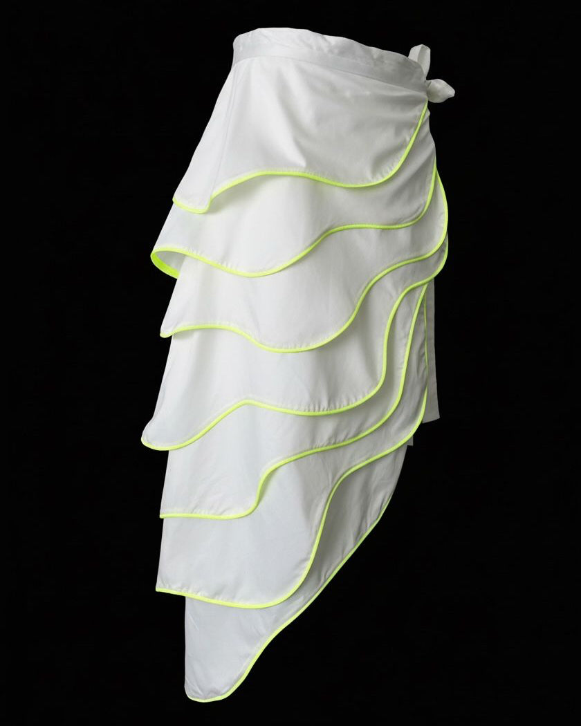 A-JANE Jasse Multi-Layered Wavy Wrap Skirt