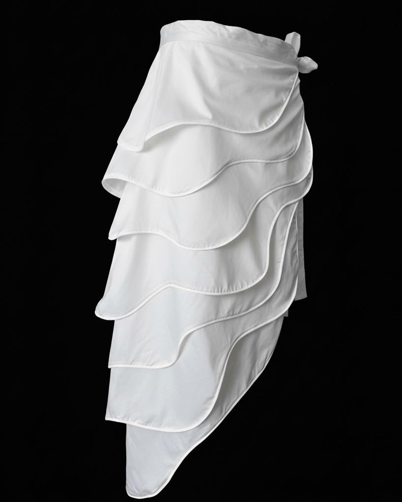 A-JANE Jasse Multi-Layered Wavy Wrap Skirt