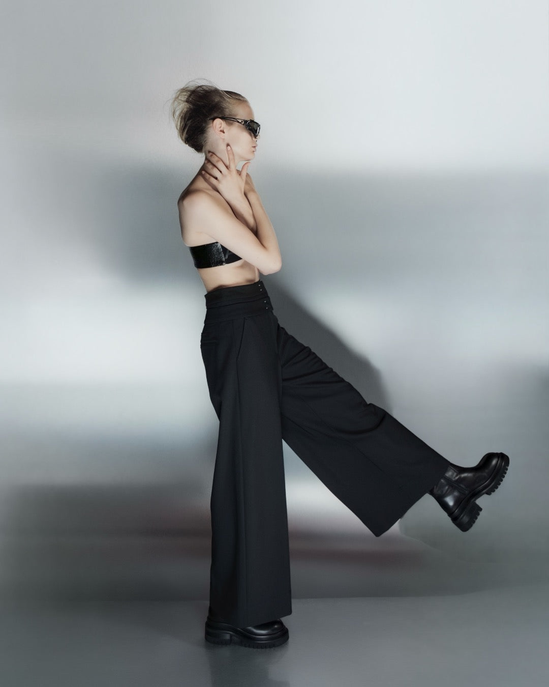 A-JANE Mavi Double Waistband Cropped Tailored Pants