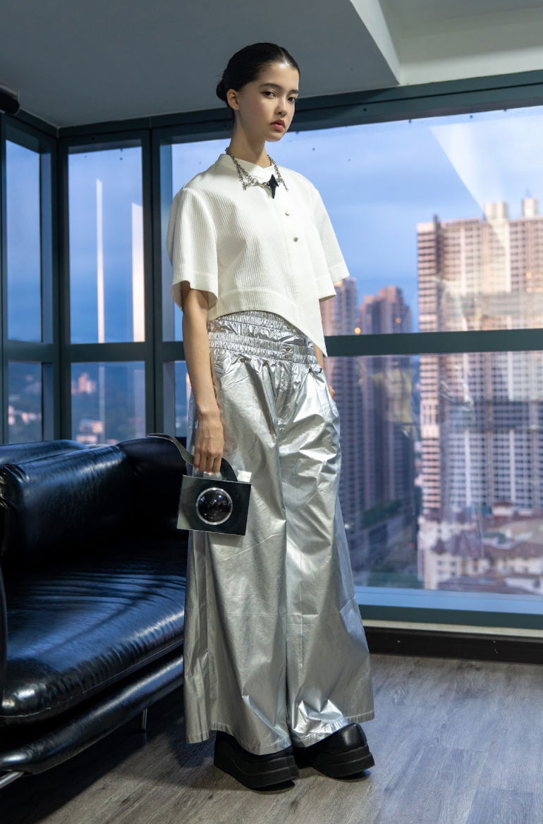 NOIZ N5LP2 Detachable Double Waistband Wide-Leg Pants