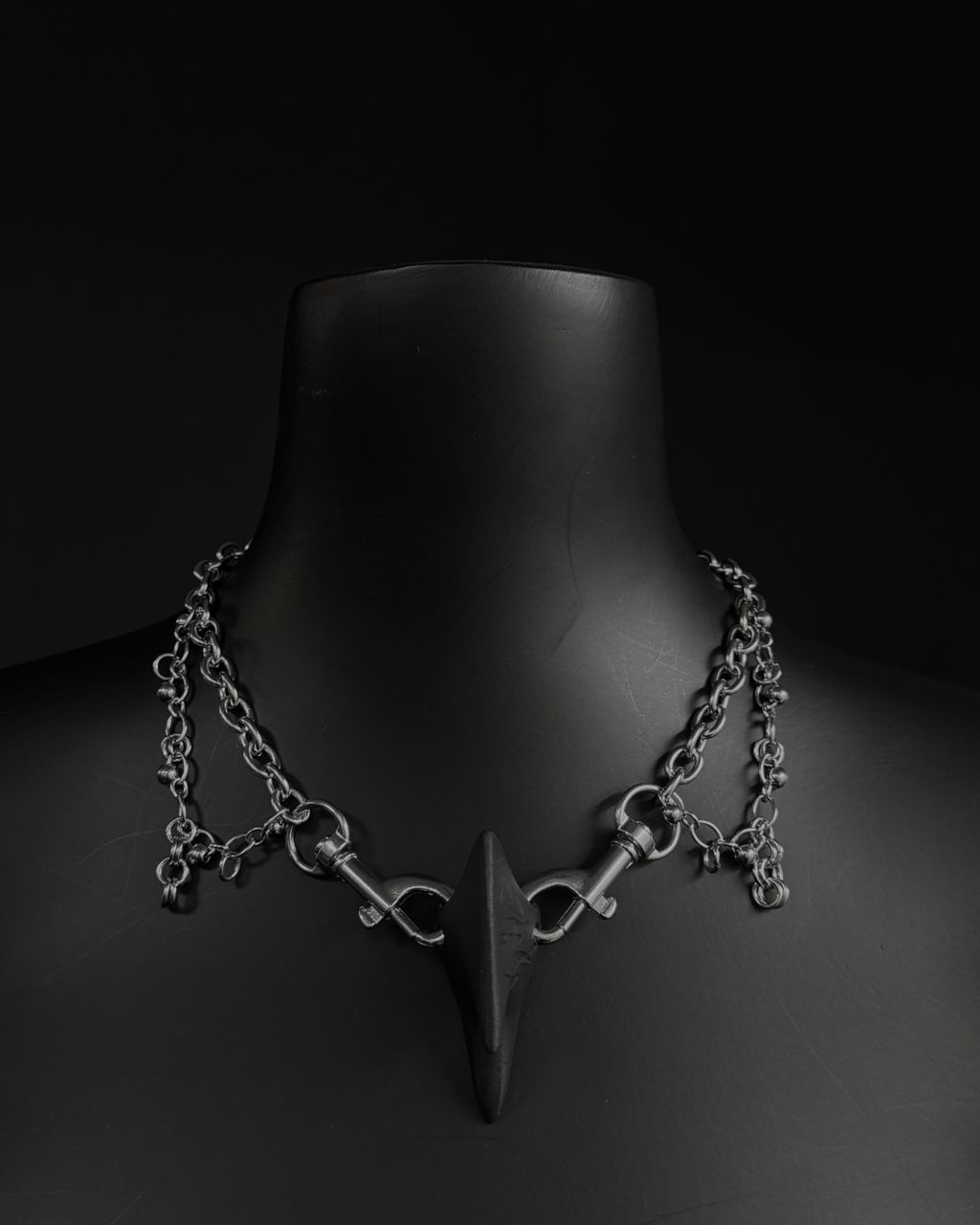 NOIZ 3D Geo-shark Multifunction Ring Necklace