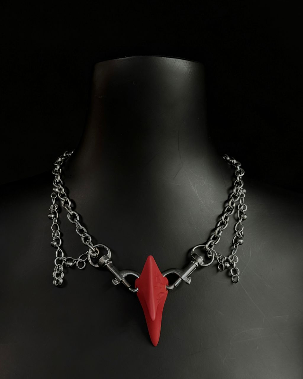 NOIZ 3D Geo-shark Multifunction Ring Necklace