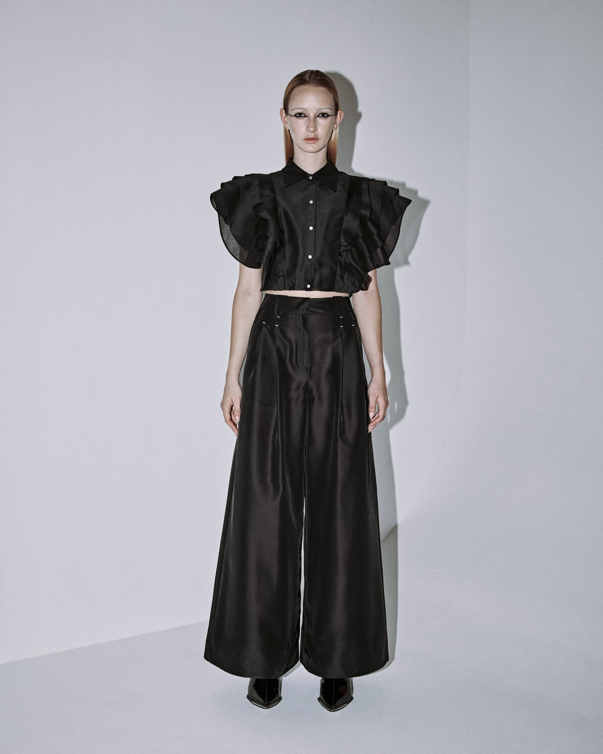A-JANE Danusa Layered Wave Collared Top | Coming soon in October