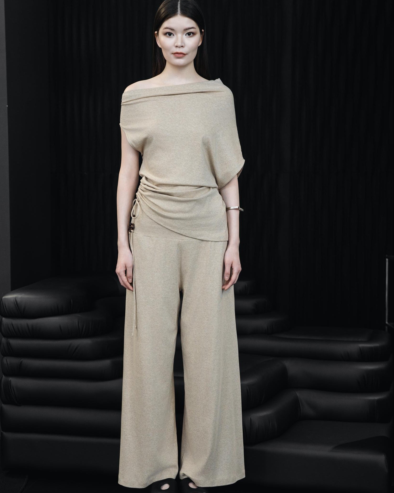 A-JANE SINNE Wide-Legs Knit Long Pants
