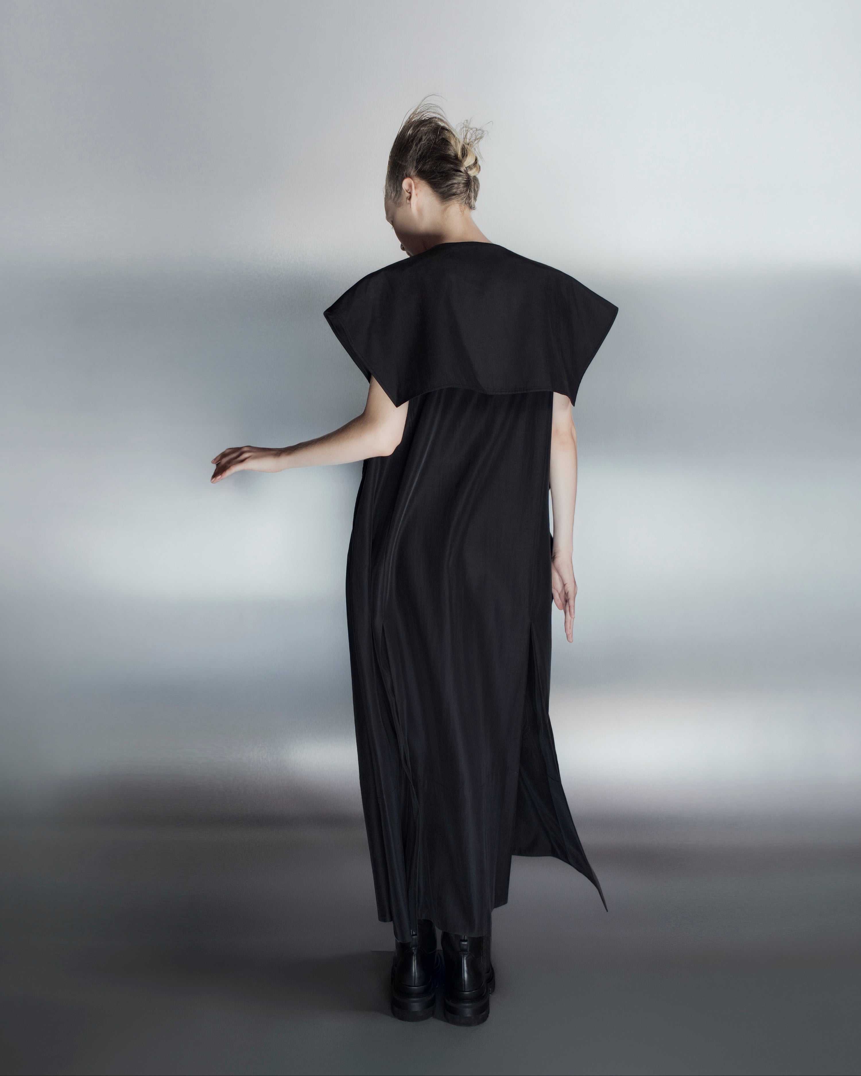 oversized collar dress Tessa Oversized Collar Check Dress