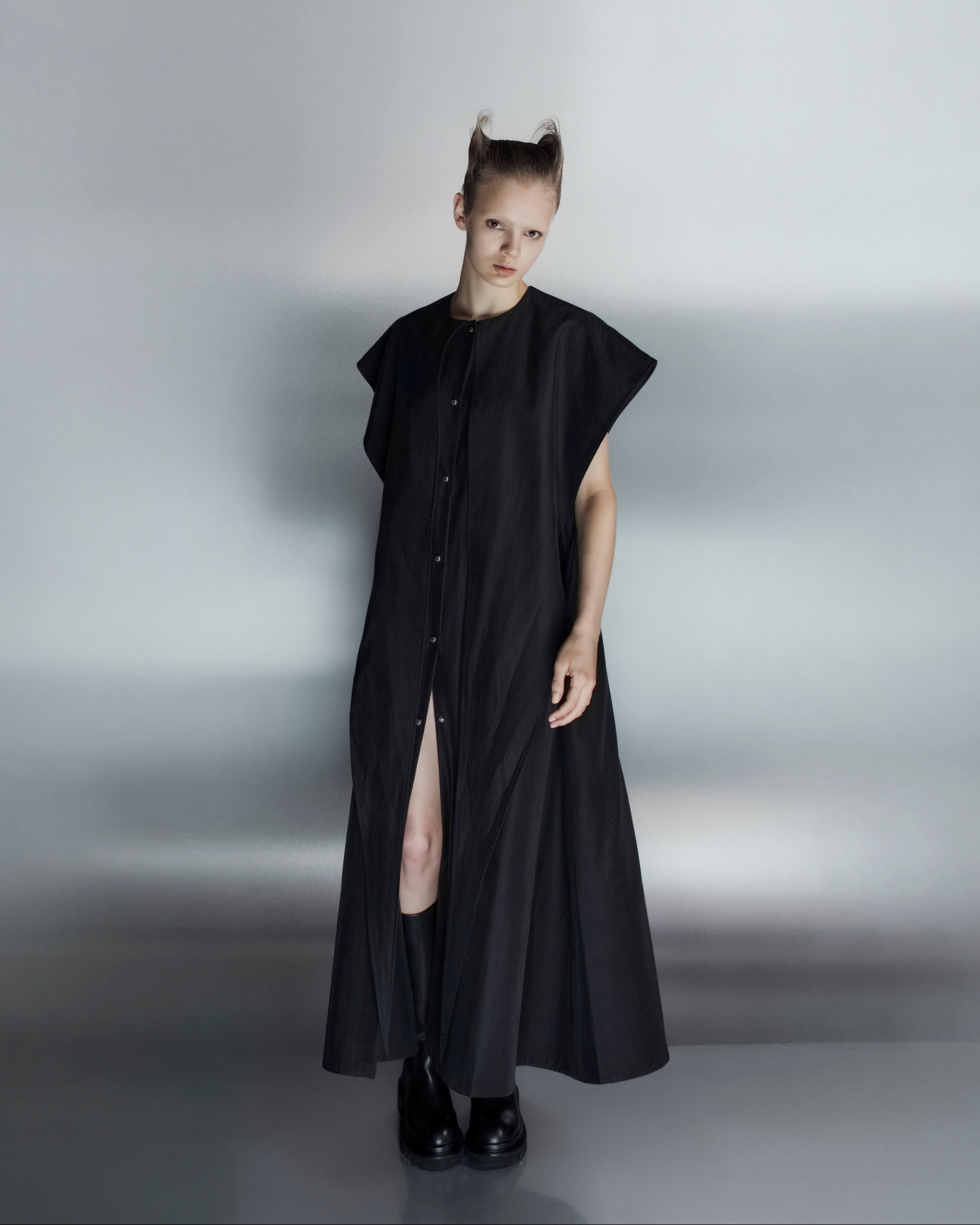 A-JANE SS25 Plein Oversized Collar Dress