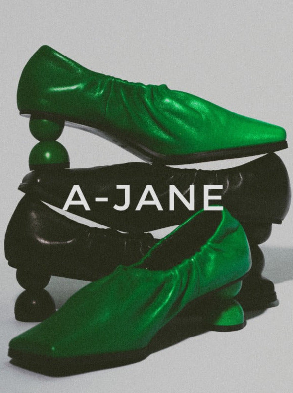 A-JANE Lolla Sculptural Heels Square Toe Pumps
