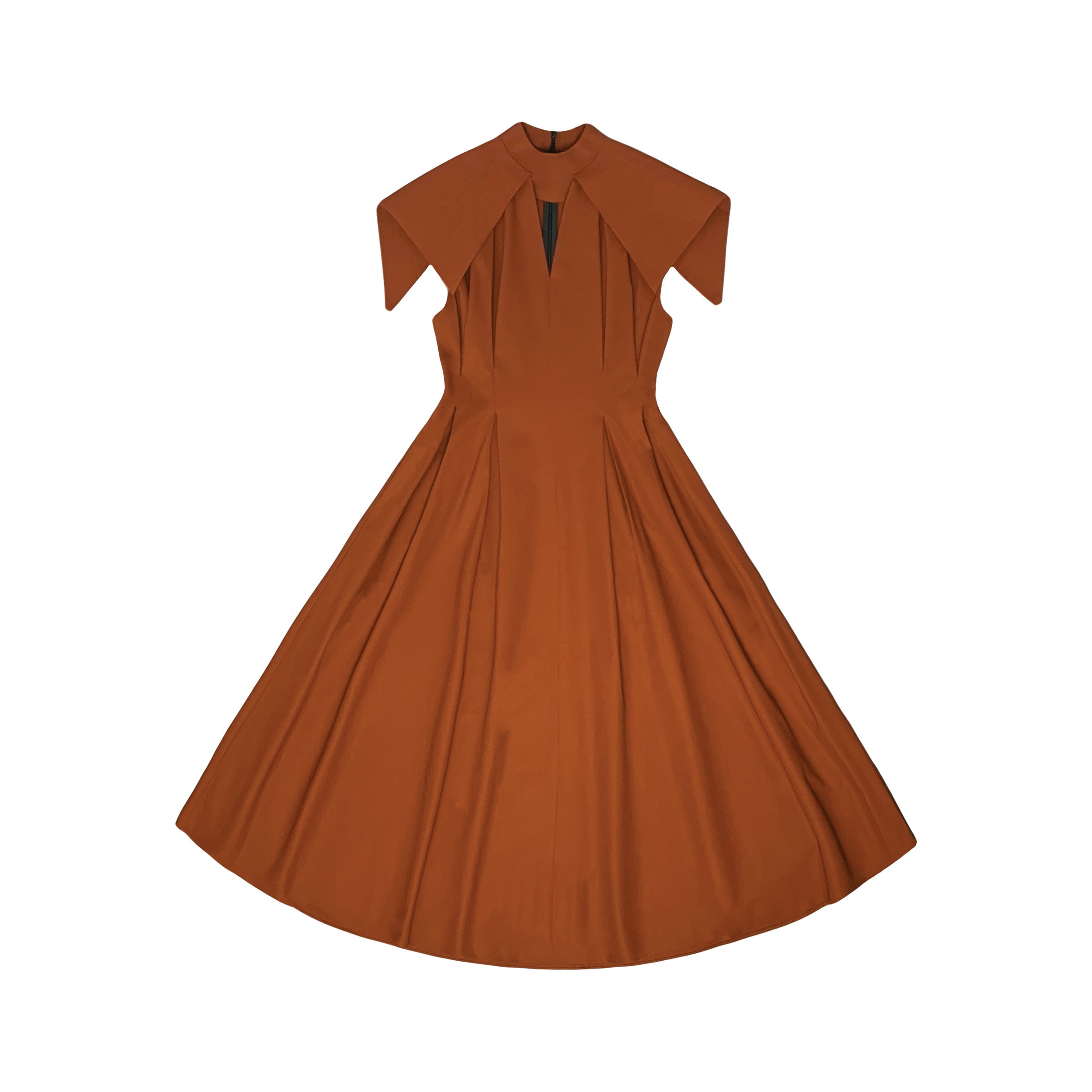 A-JANE Como High Collar Structured Panel Dress