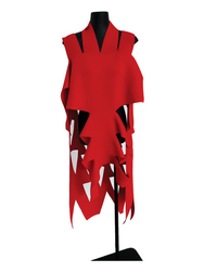 A-JANE Vivace Negative Pointed Long Art Dress Top | -