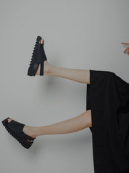 A-JANE Patrick Leather Minimal Sandals