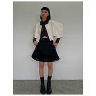 A-JANE Mathi Structured Sleeves Crop Top Jacket