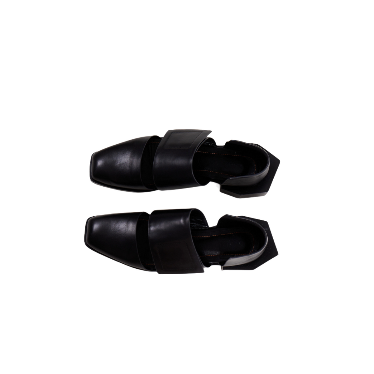 A-JANE Geometric Heel leather Sandals