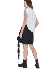 A-JANE Tremolo Asymmetrical Wavy Long Collar Shirt | Coming Soon